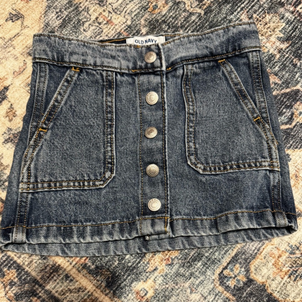 2/$15- Girl Old Navy Blue Denim Skirt size XS 5